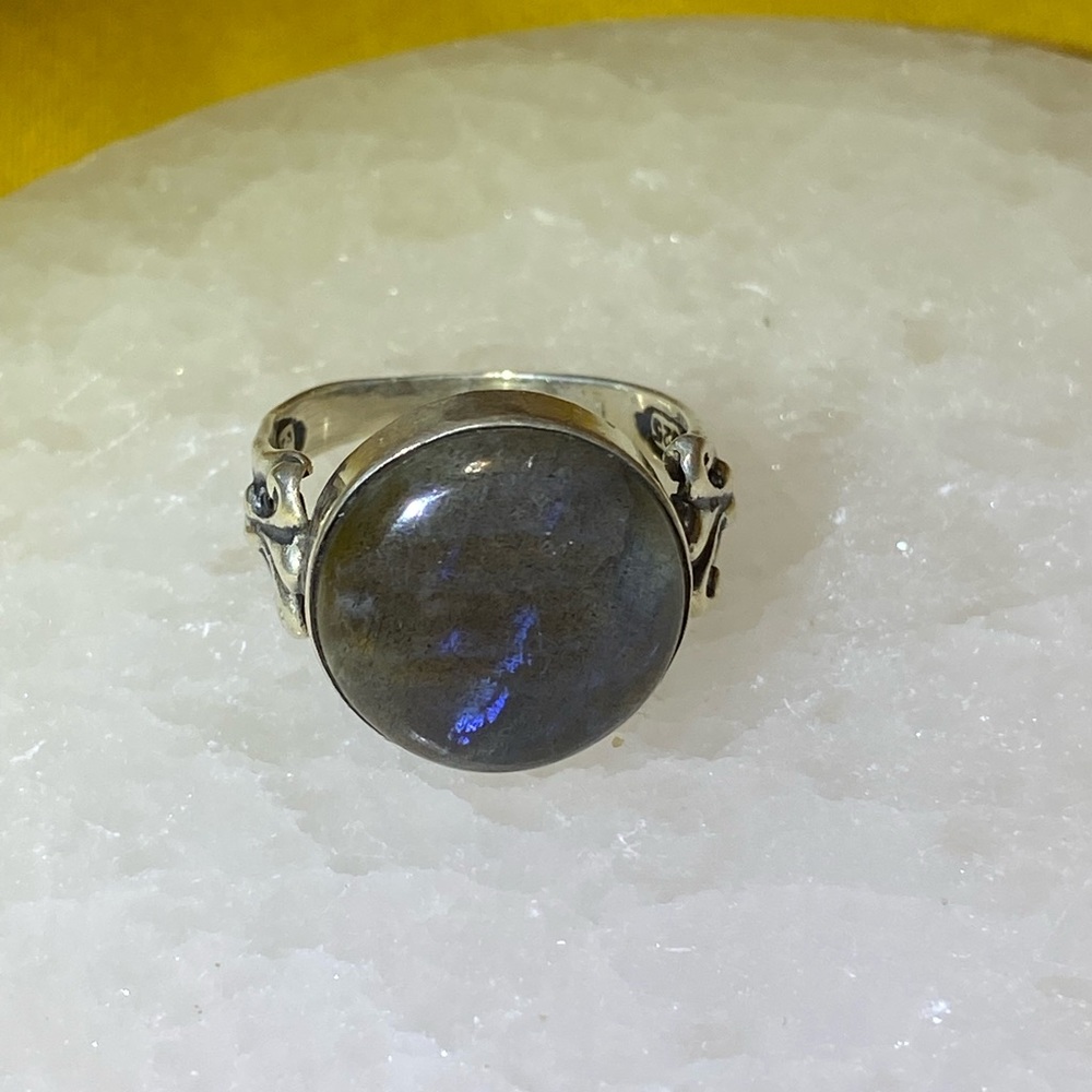 Sterling silver labradorite ring size 7.5